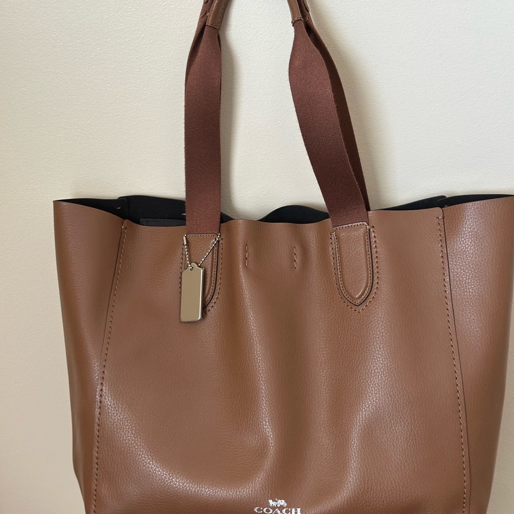 Authentic Coach Brown Leather Tote Bag